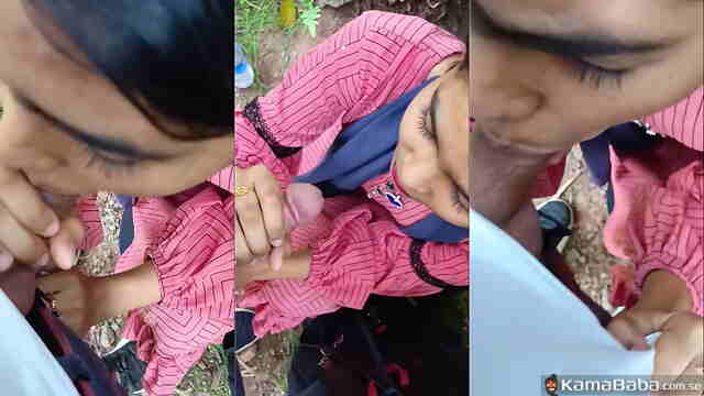 Amateur Coed Deepthroat in Remote Jungle – Risky Public Oral Sex Video